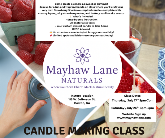 July Candle Class - Strawberry Short Cake